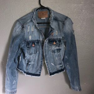 Distressed Denim Jean Jacket